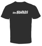 Nomads logo Tee, White on vintage black